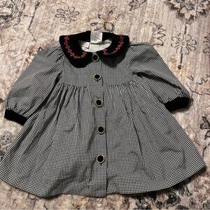 Vintage houndstooth Allison Ann baby dress size 2t
